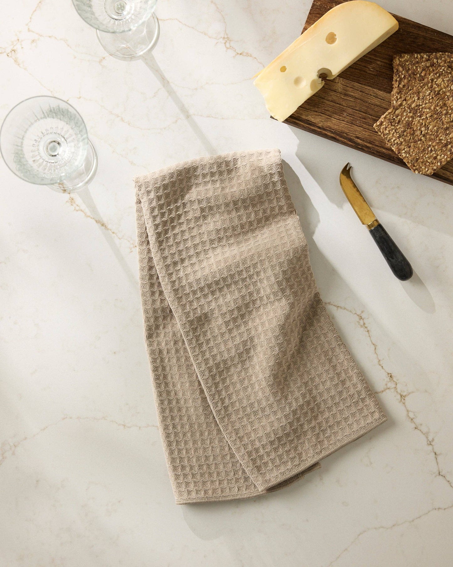 Latte Truffle Hand Towel, Feathered Farmhouse