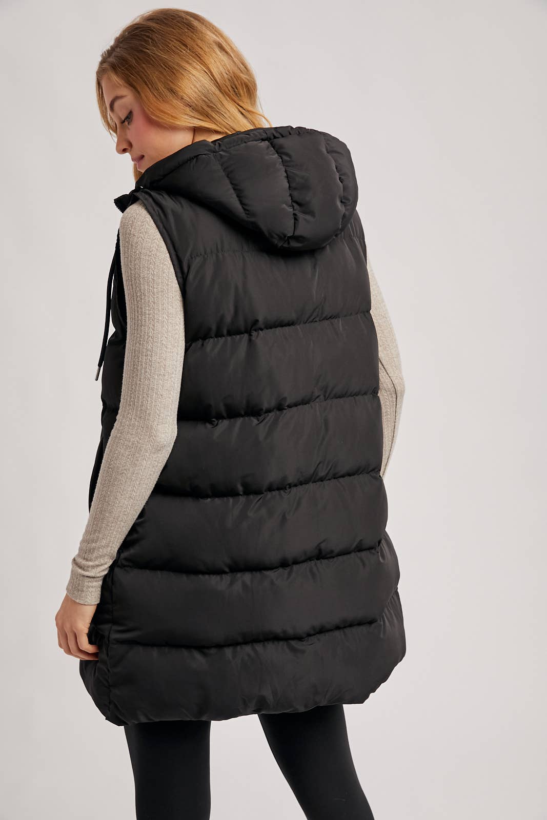 Hooded Puffer Vest, Feathered Farmhouse