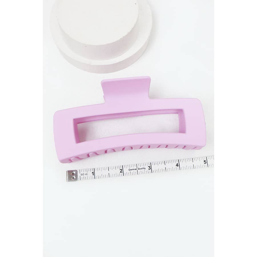 Matte Pastel Cut Out Rectangle Hair Claw
