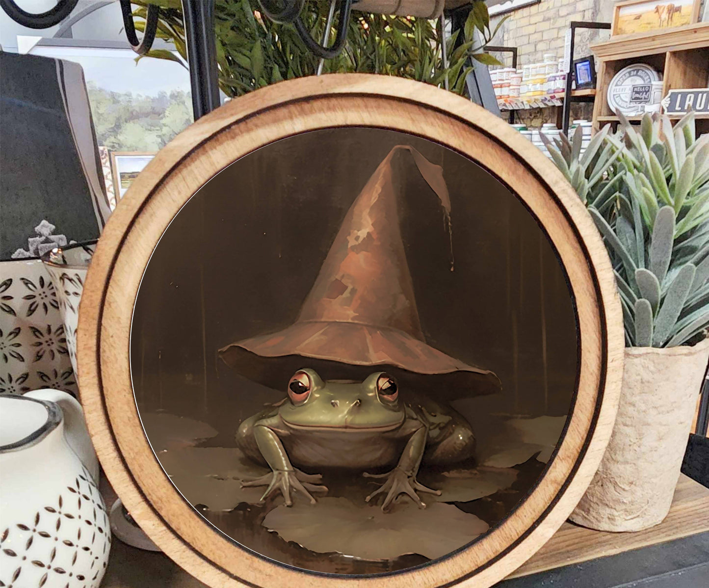 Halloween Frog Art, Feathered Farmhouse