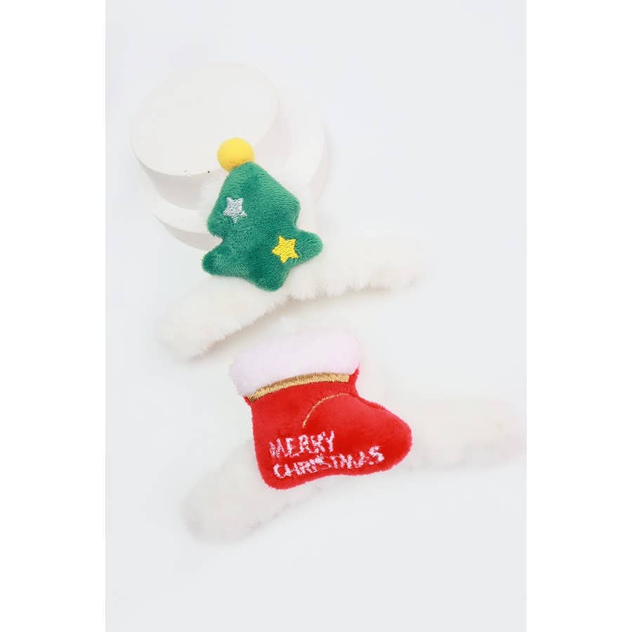 Christmas Characters Fur Hair Claw