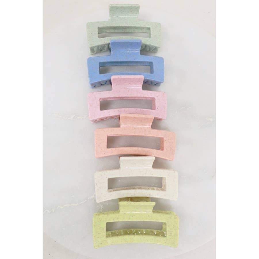 Dusted Rectangle Cutout Hair Claw
