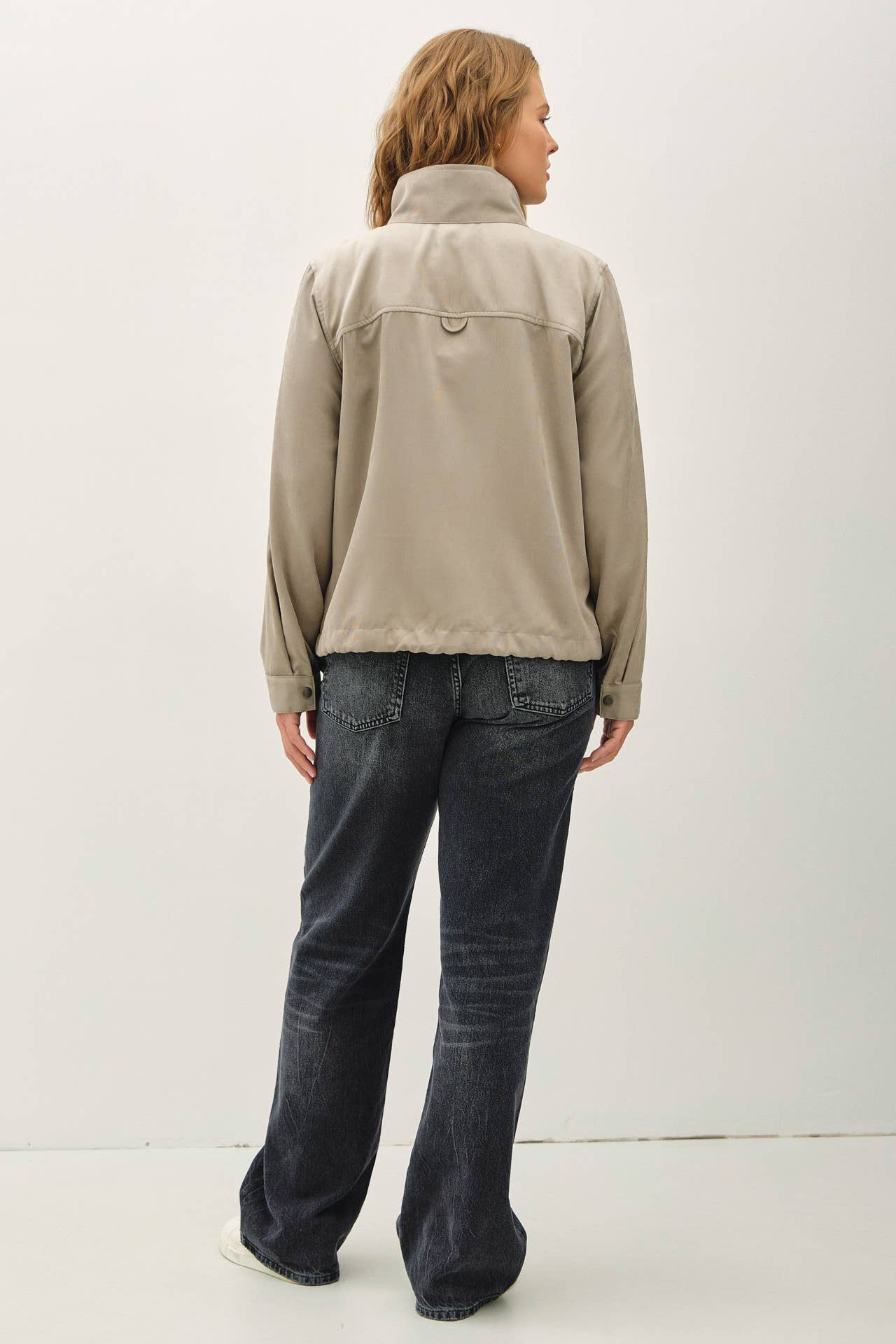 Cropped Utility Zipper Jacket