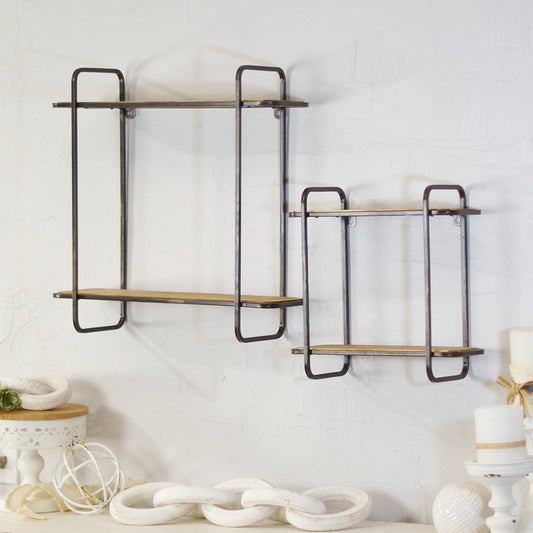 Rounded Metal Shelf, The Feathered Farmhouse