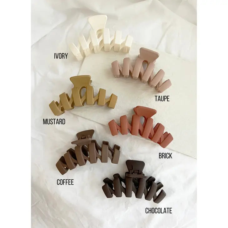 4.5" Matte ZigZag Hair Claw