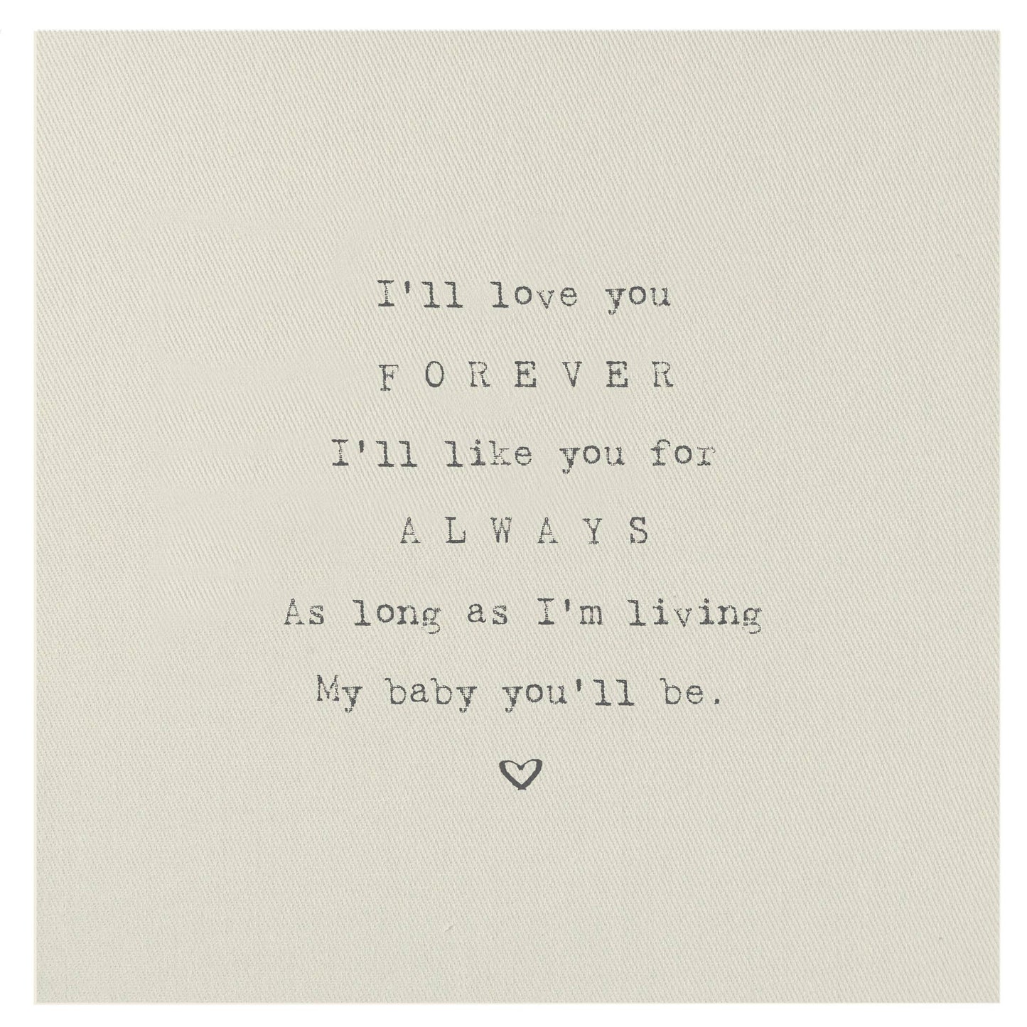 Mini Canvas, I’ll Love You Forever, Nursery Shelf Decor