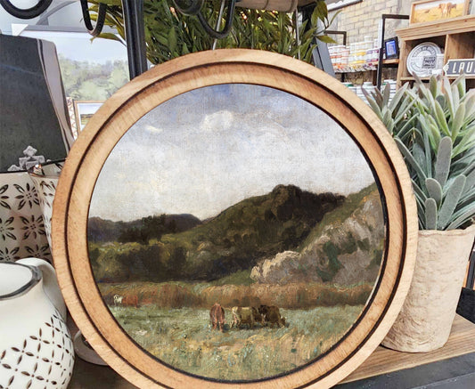 Grazing Cattle Art, The Feathered Farmhouse