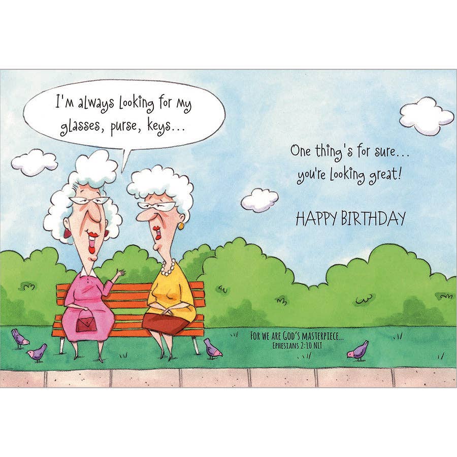 Good Lookers Faith Birthday Fun Card, Feathered Farmhouse