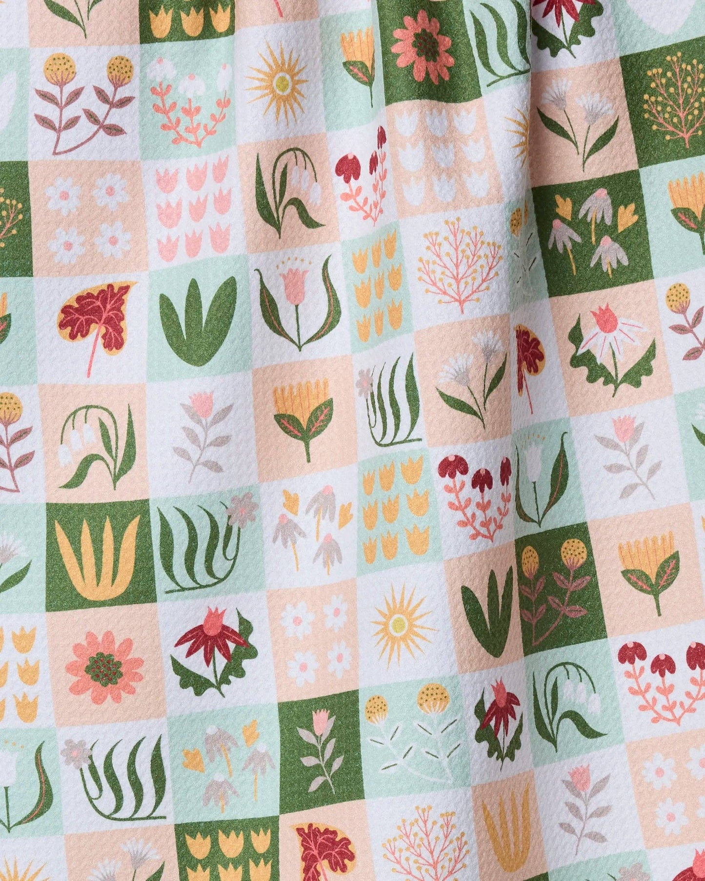 Patchwork Garden Tea Towel, Feathered Farmhouse