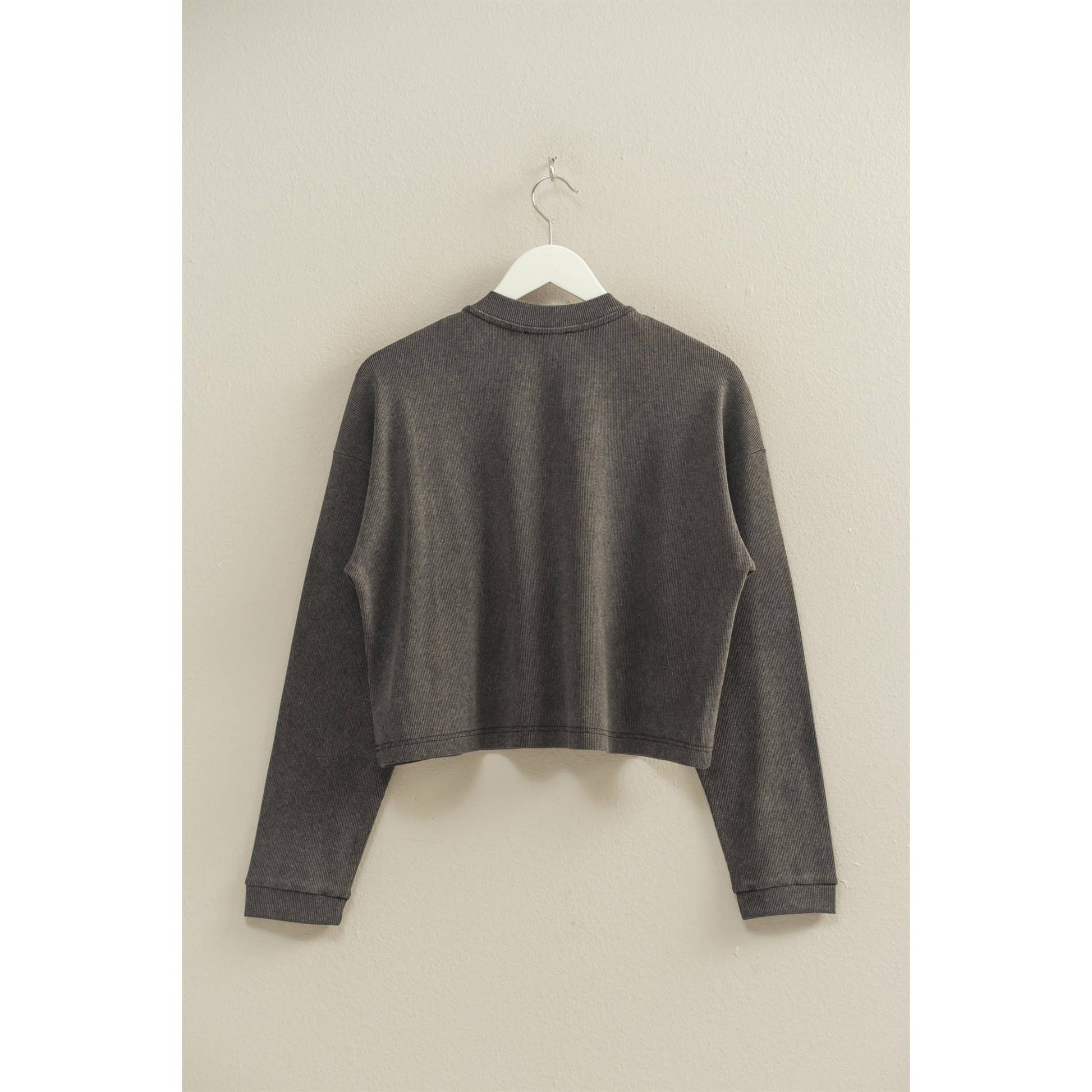 Mineral Washed Henley Top, Feathered Farmhouse