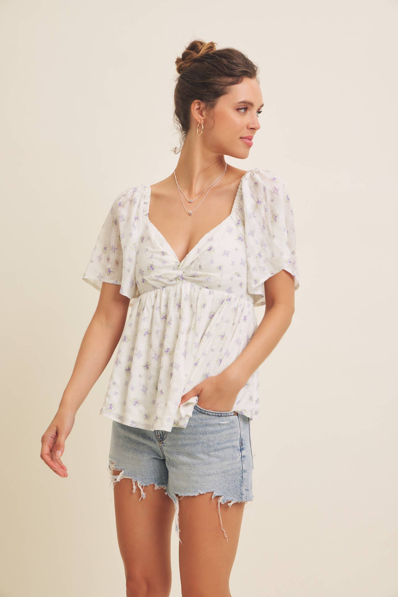 Sheer Floral Blouse, Feathered Farmhouse