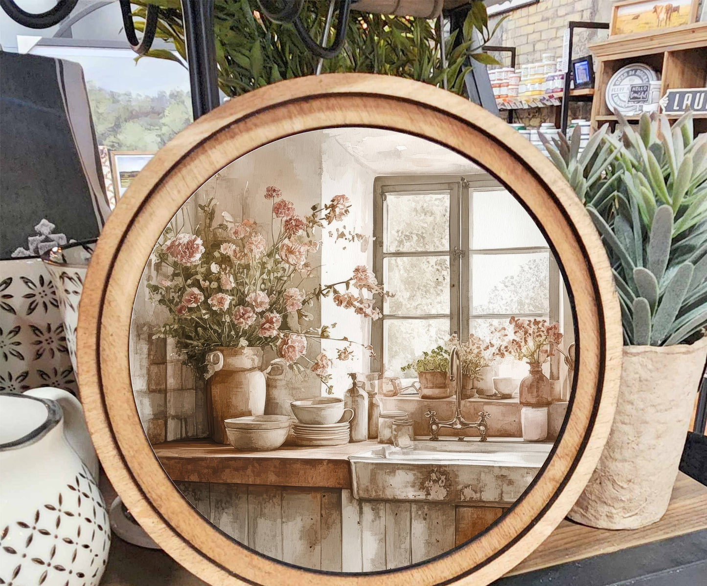 Rustic Kitchen Art, Feathered Farmhouse