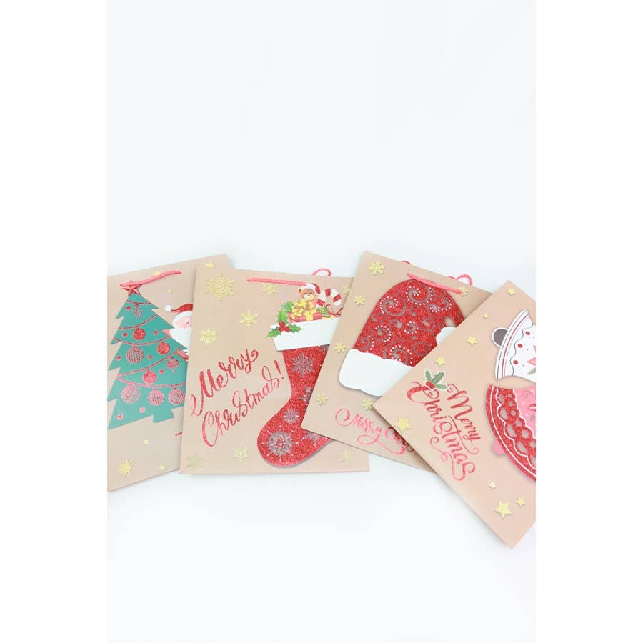 3D Christmas Gift Bag: MIX COLOR / ONE