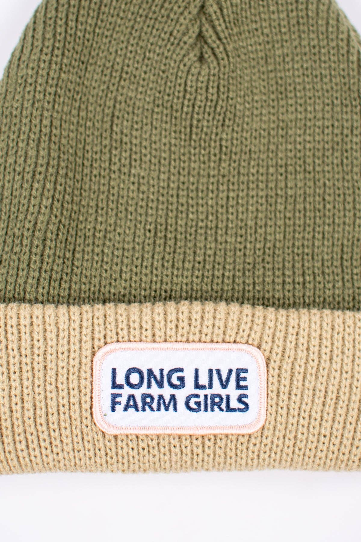 Western 'Long Live Farm Girls' Beanie, Feathered Farmhouse