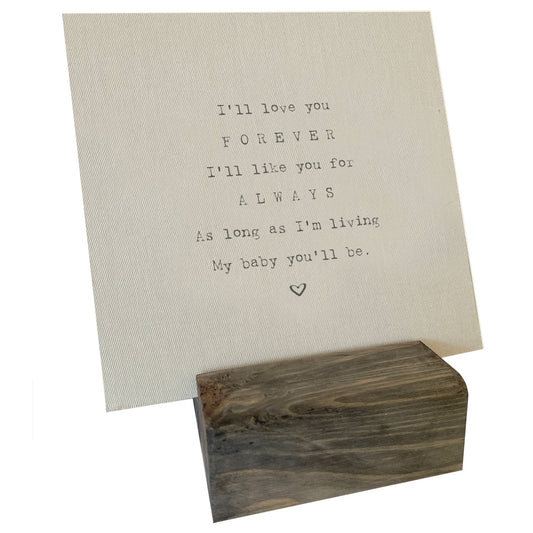 Mini Canvas, I’ll Love You Forever, Nursery Shelf Decor