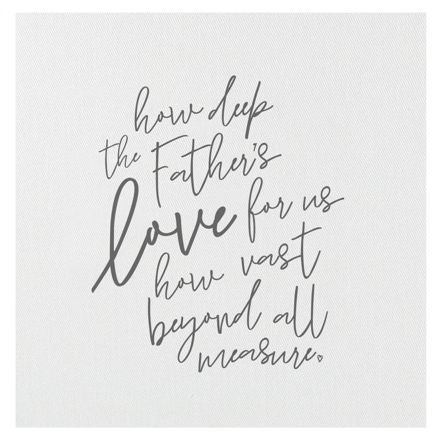 How Deep the Father's Love For Us Mini Canvas, Feathered Farmhouse