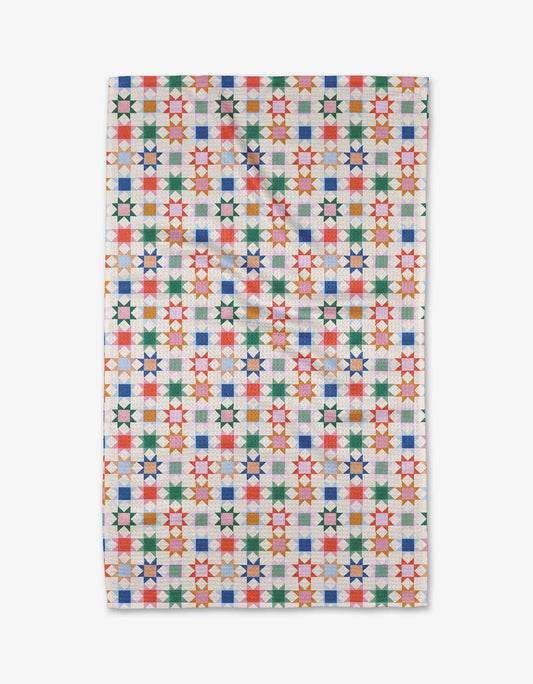 Patchwork Picnic Tea Towel, Feathered Farmhouse