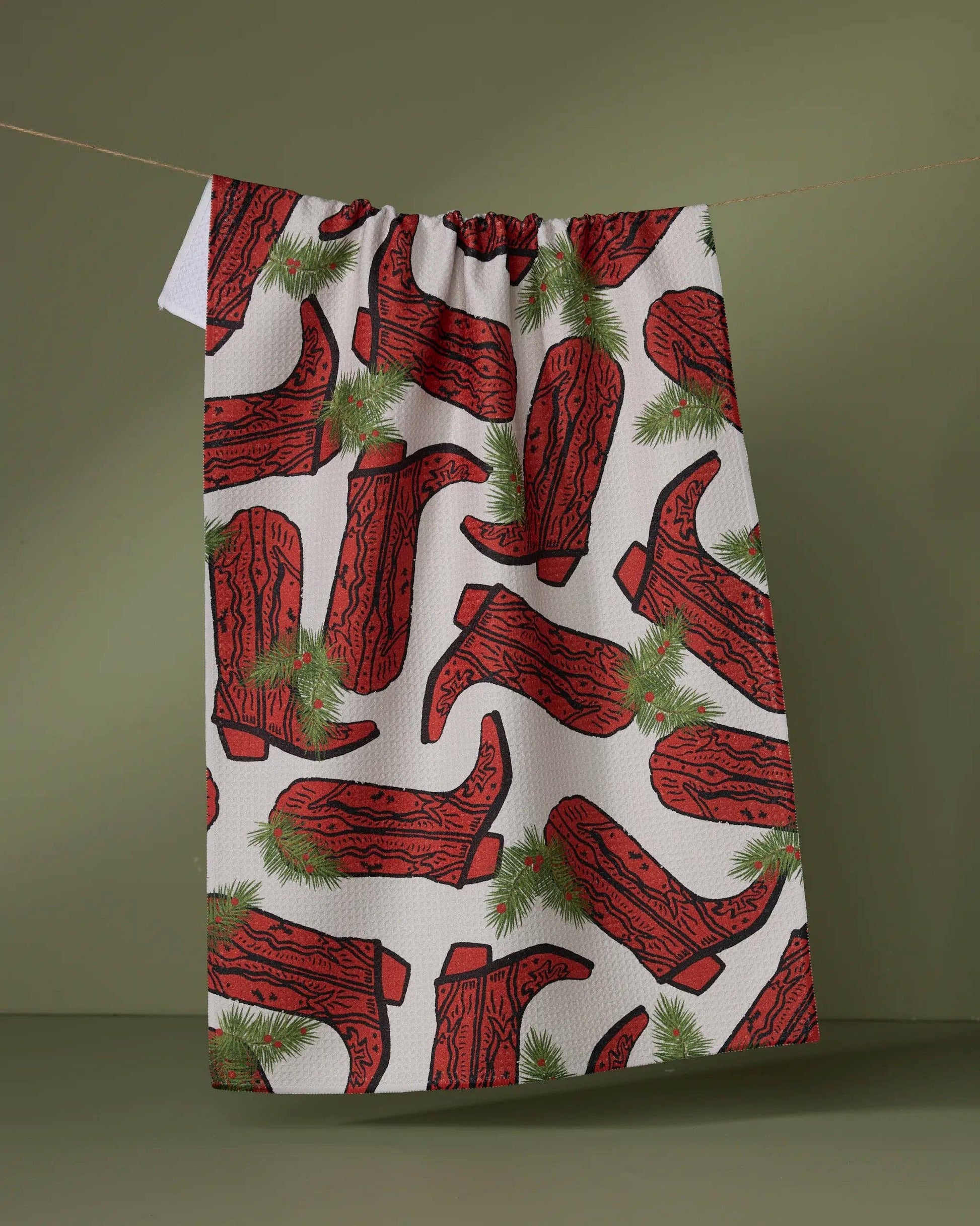 Rodeo Red Tea Towel, Feathered Farmhouse