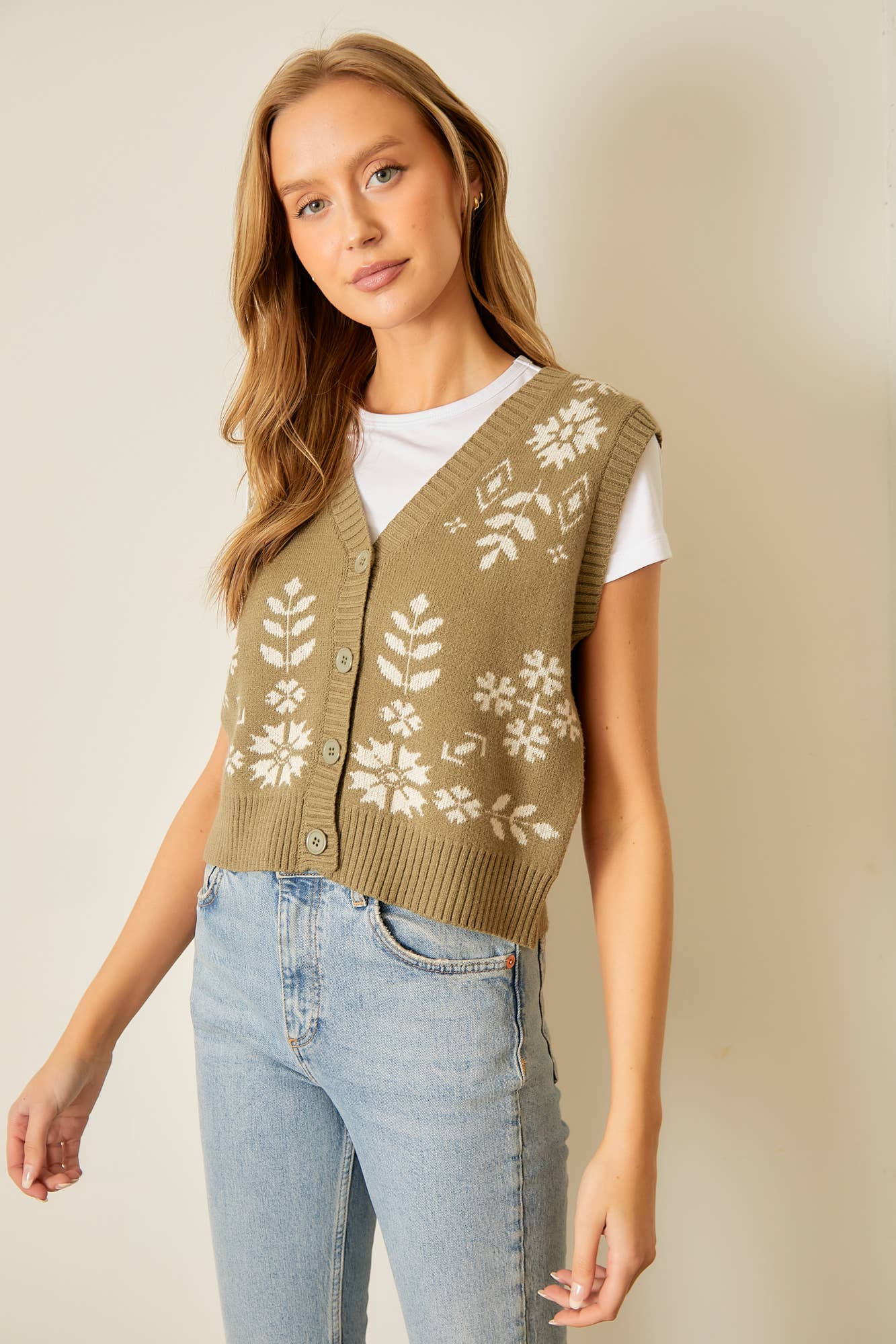 Floral Button Up Vest, The Feathered Farmhouse