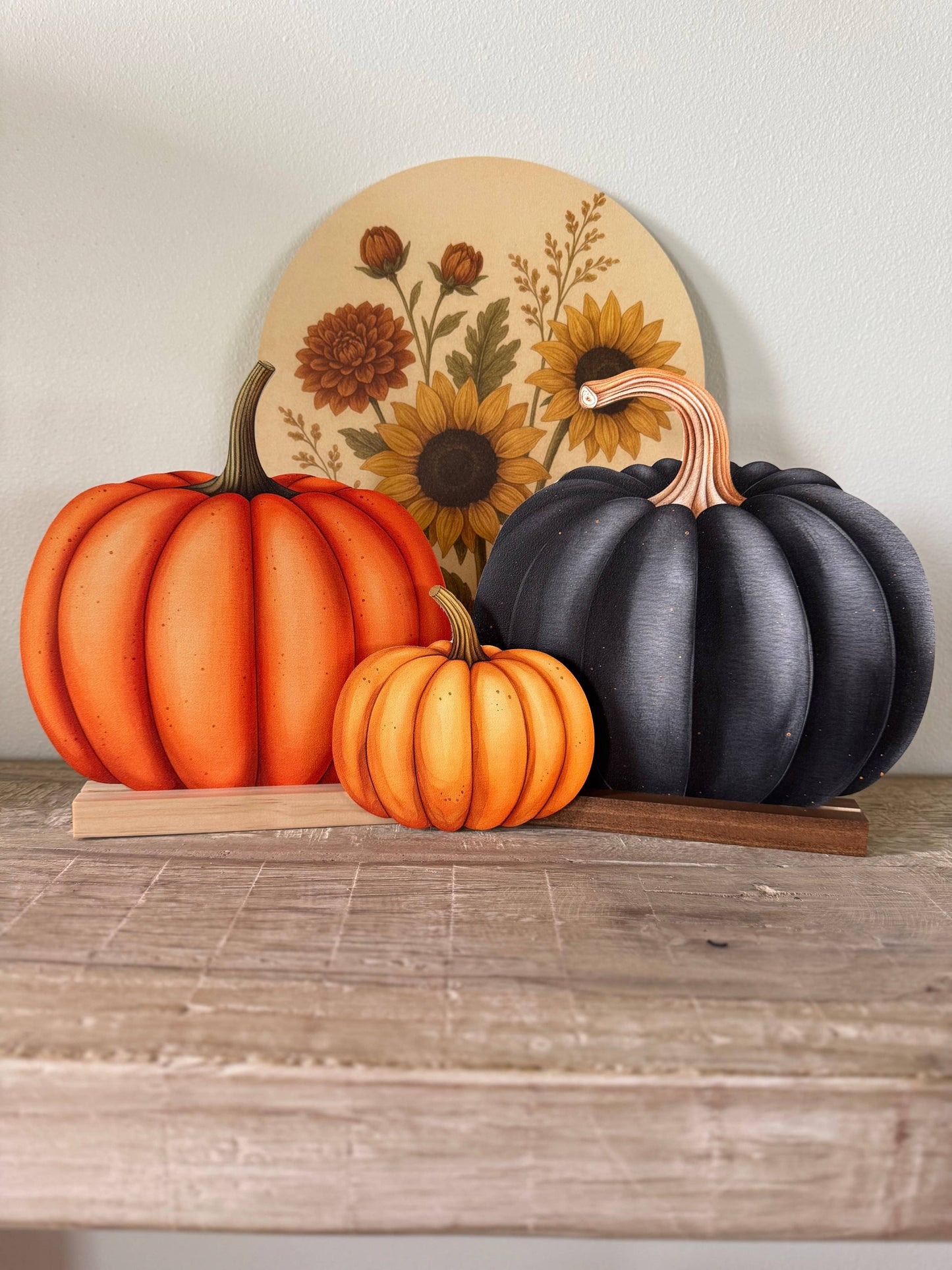 Orange Pumpkin, Feathered Farmhouse