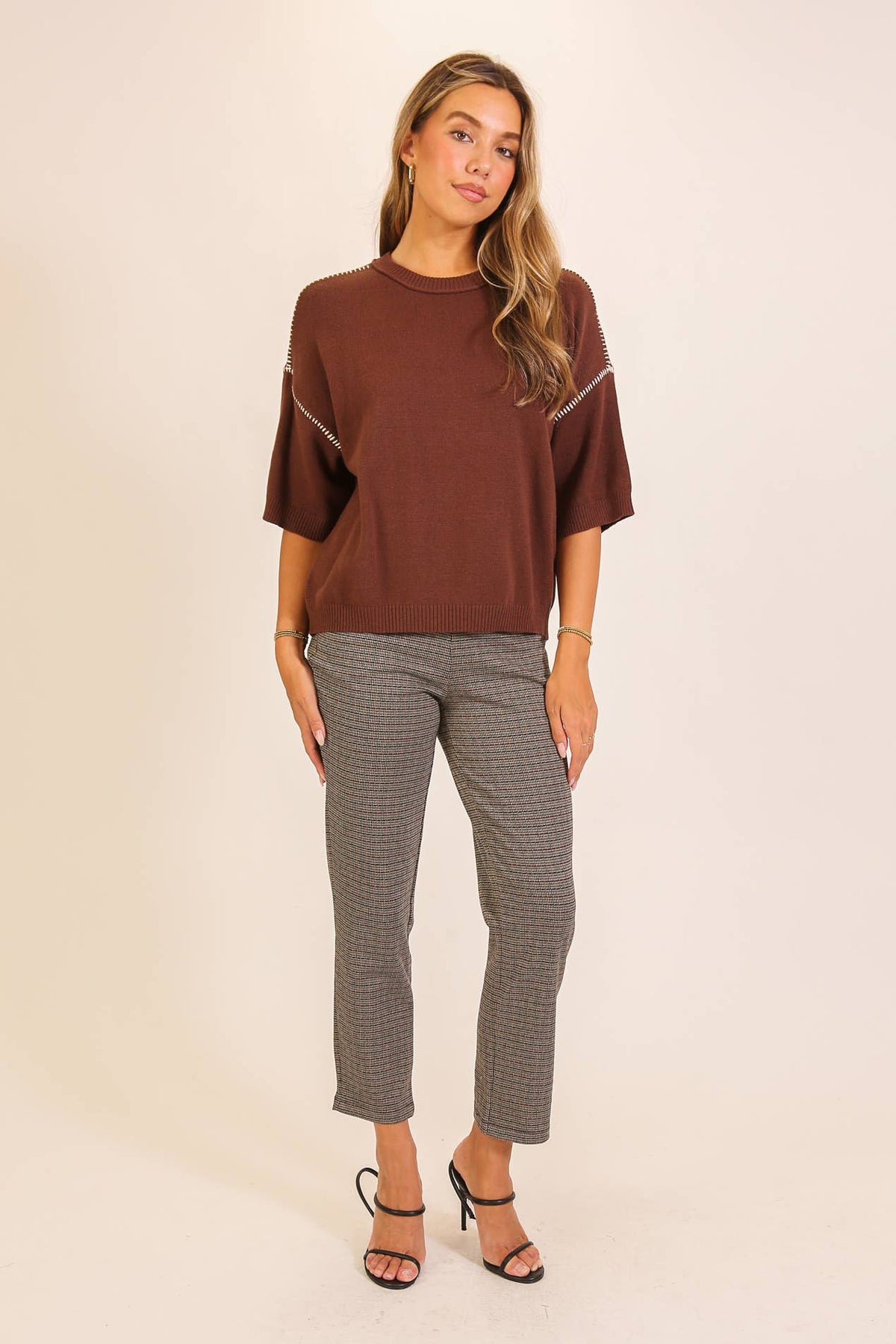 Chocolate Brielle Sweater, The Feathered Farmhouse