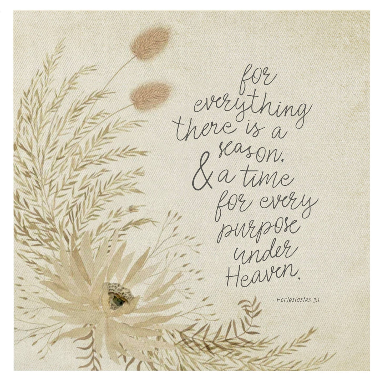 There is a Season Mini Canvas, Feathered Farmhouse
