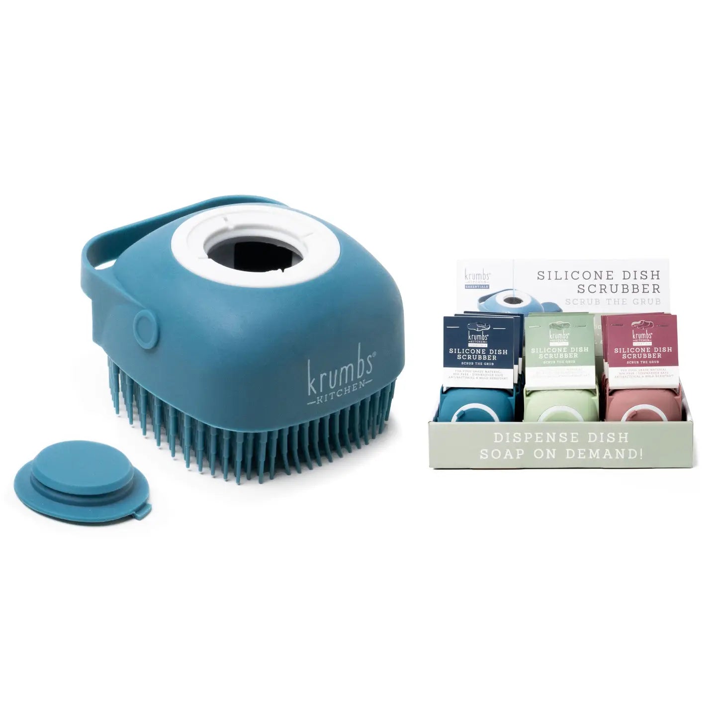 Krumbskitchen® Silicone Dish Scrubber, Feathered Farmhouse