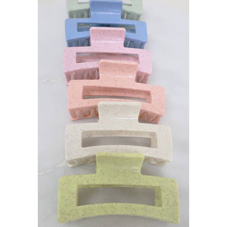 Dusted Rectangle Cutout Hair Claw