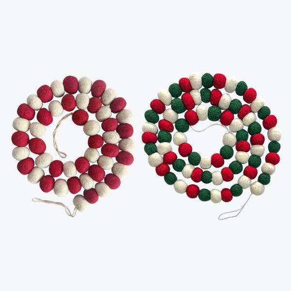 Christmas Pom Pom Garland, The Feathered Farmhouse