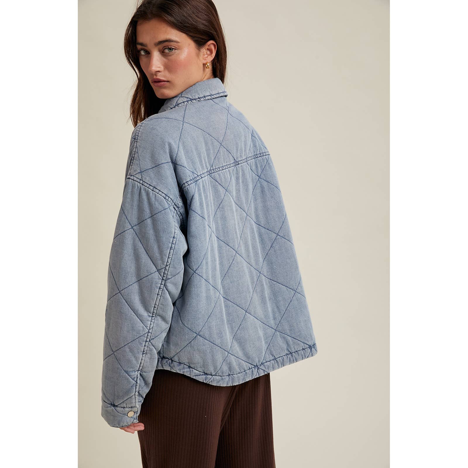 Quilted Denim Jacket, Feathered Farmhouse