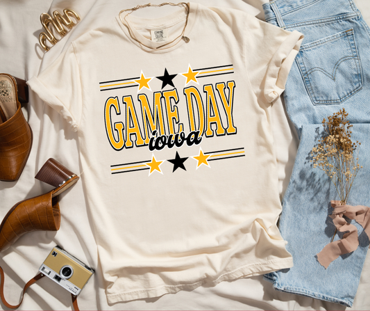 Game Day Iowa Ivory Tee, Feathered Farmhouse