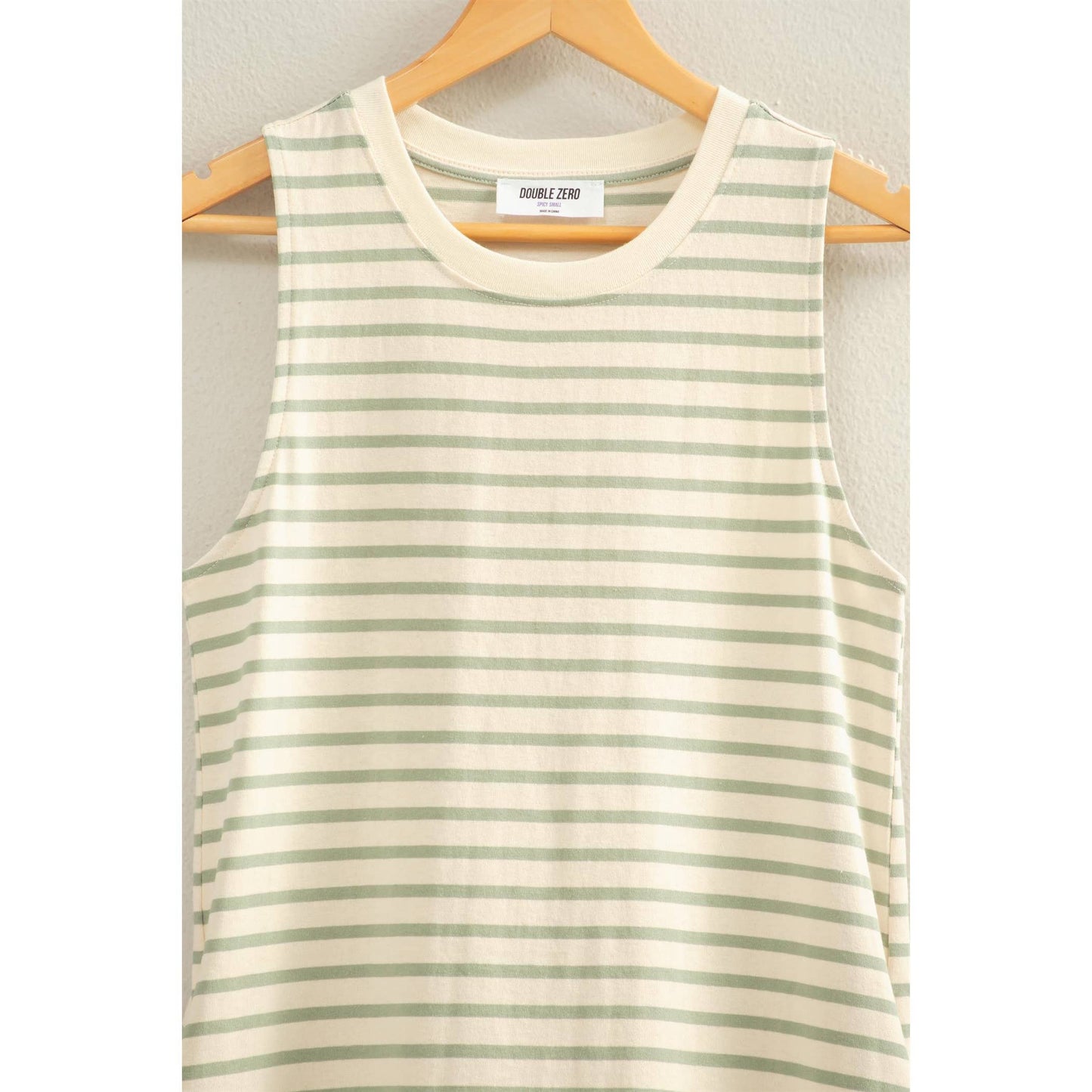 Striped Sleeveless Mini Dress, Feathered Farmhouse