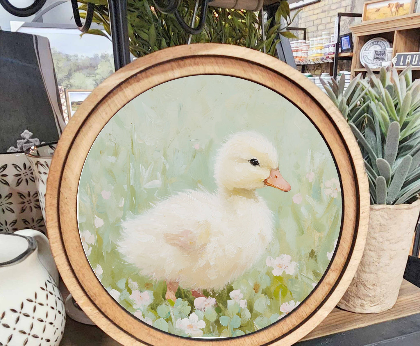 Fluffy Duckling Art, Feathered Farmhouse