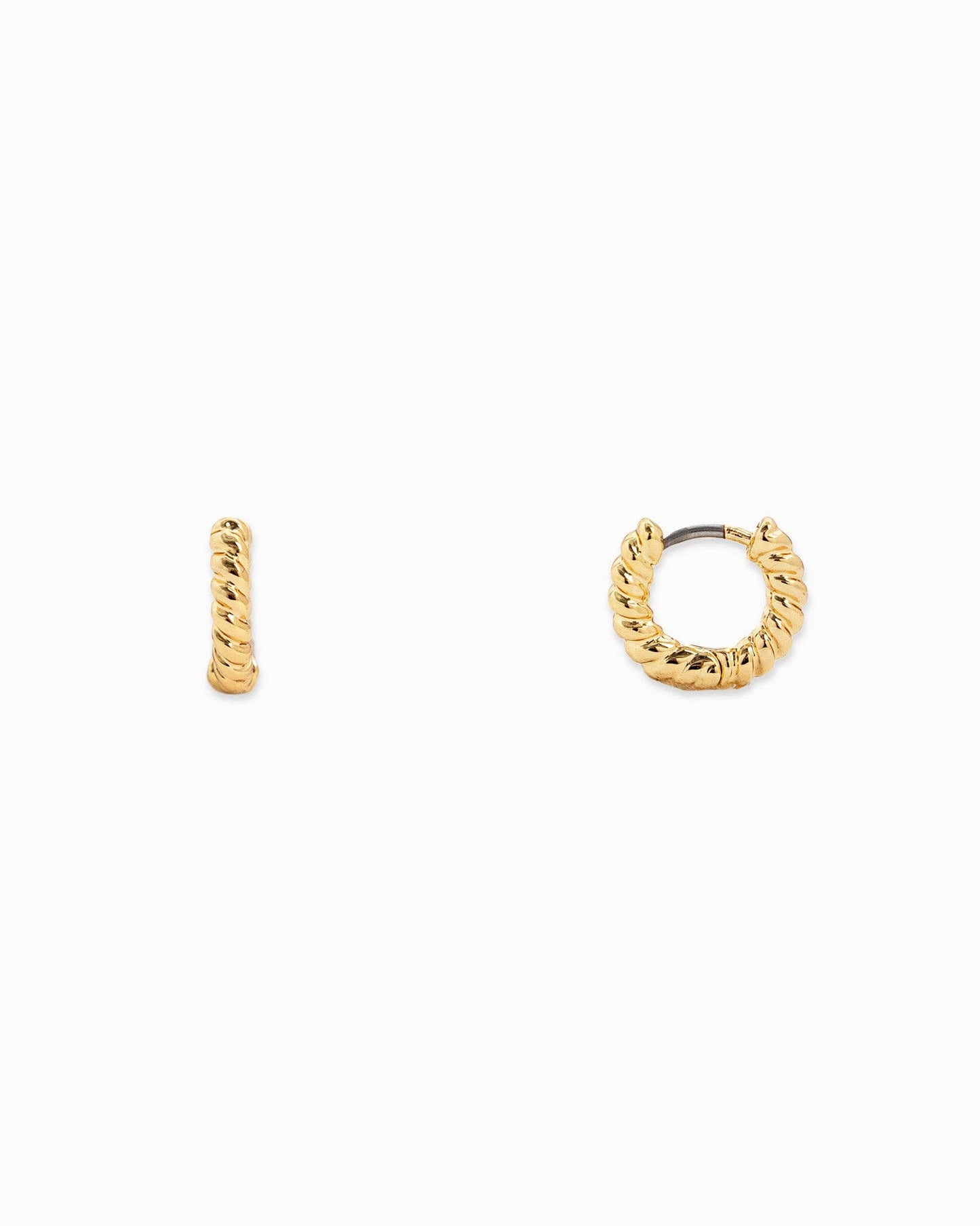 Micro Mini Huggie Hoop Earring Set, Feathered Farmhouse