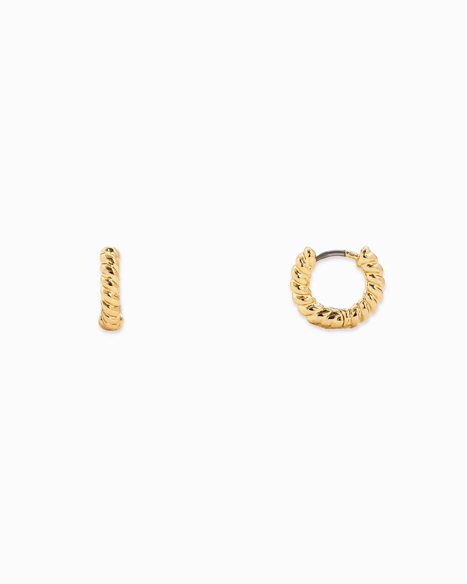 Micro Mini Huggie Hoop Earring Set, Feathered Farmhouse