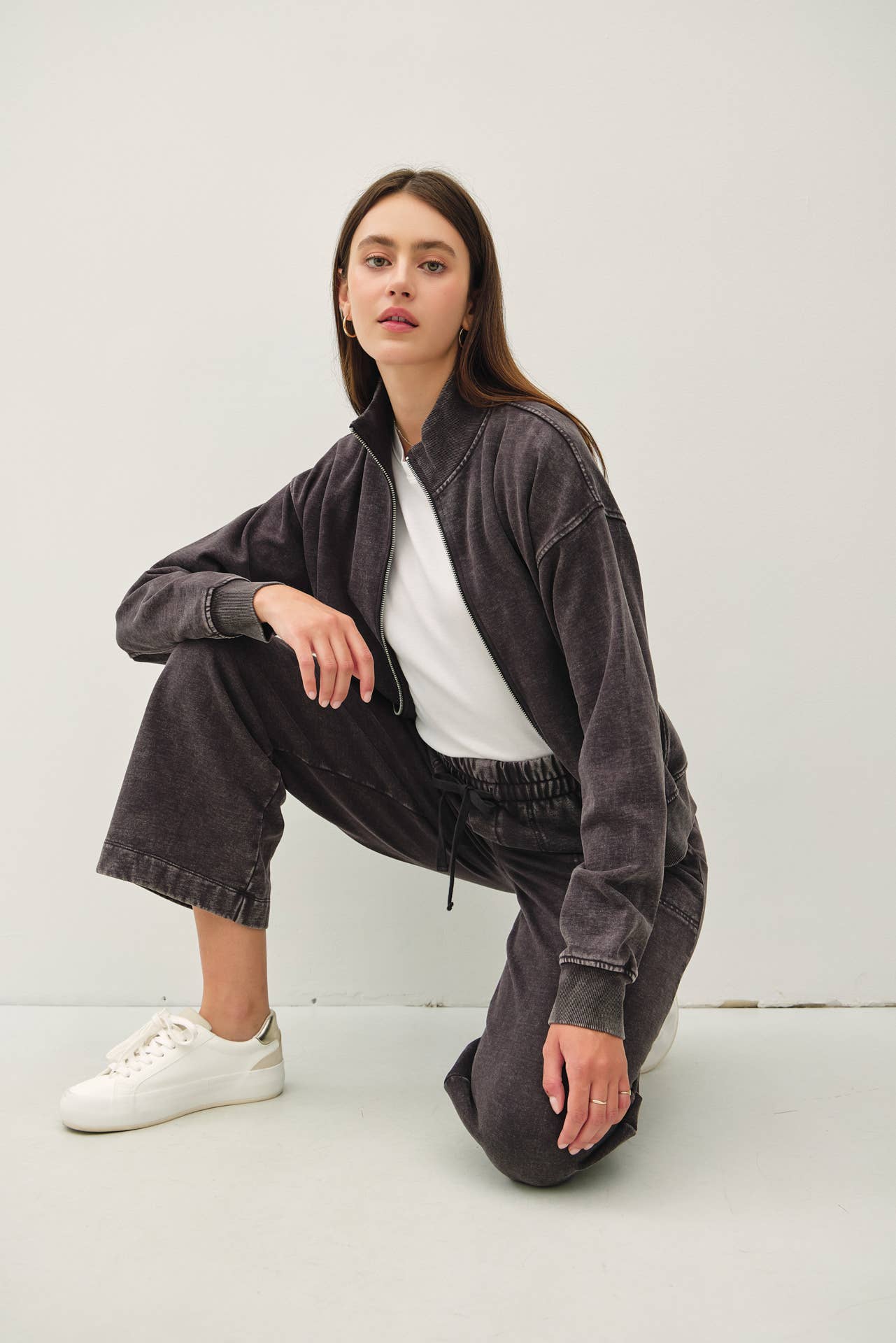 Acid Wash Sweatpants, Feathered Farmhouse