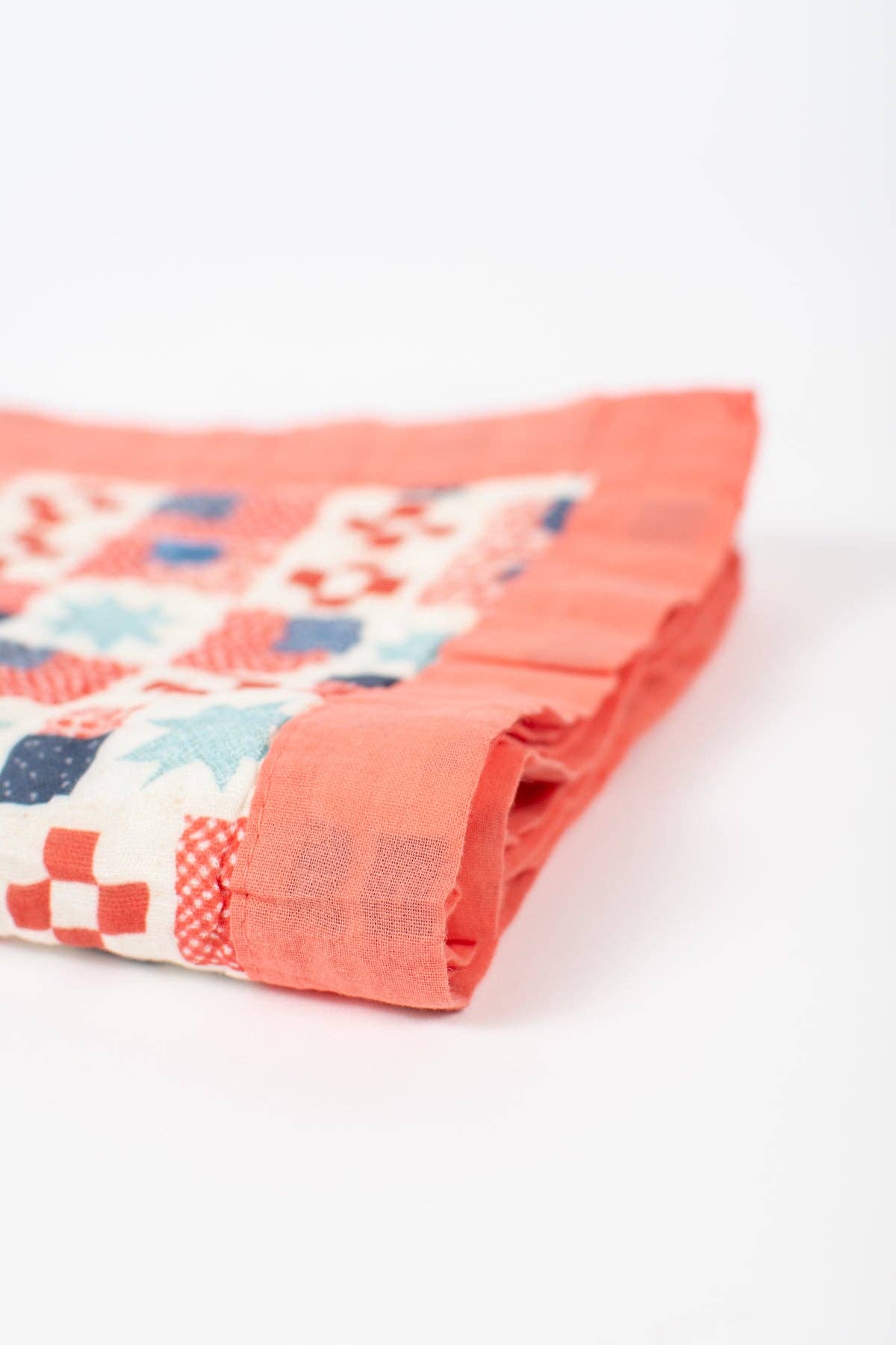 Patriotic Patchwork Cotton Baby Blanket, Feathered Farmhouse
