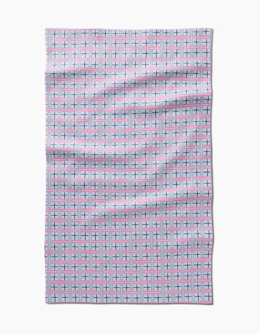 Spring Cottage Plaid Tea Towel, Feathered Farmhouse
