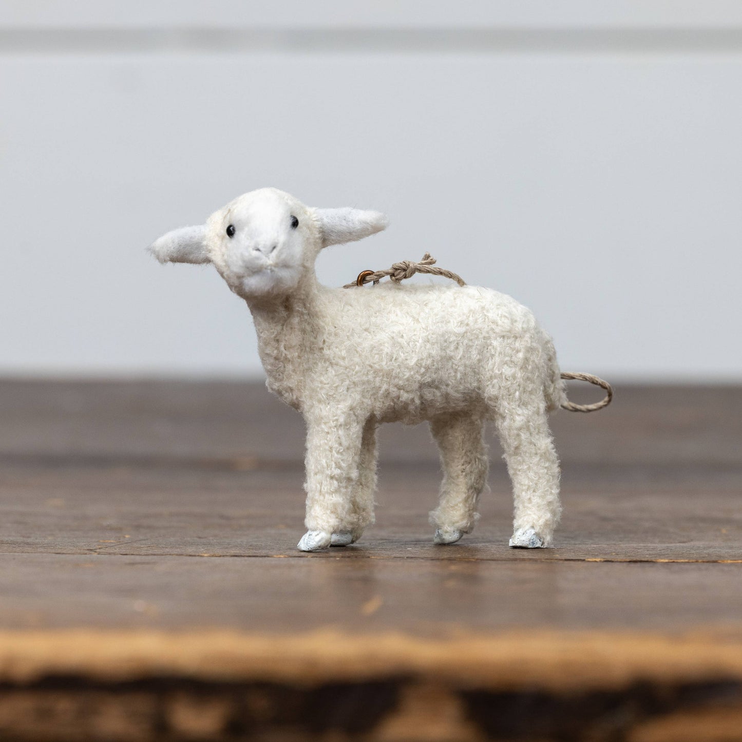 Standing Lamb Ornament, Feathered Farmhouse