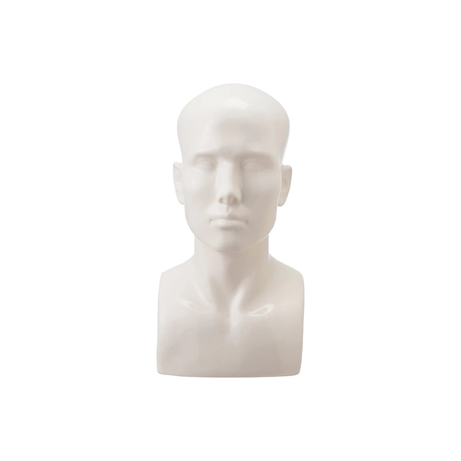 Stoneware Vintage Reproduction Bust, Feathered Farmhouse