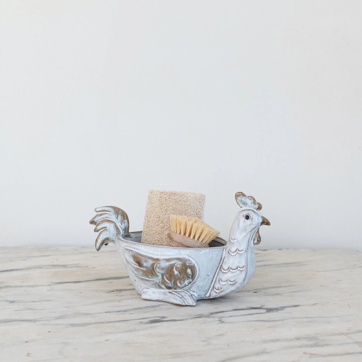 Stoneware Chicken Dish, Feathered Farmhouse