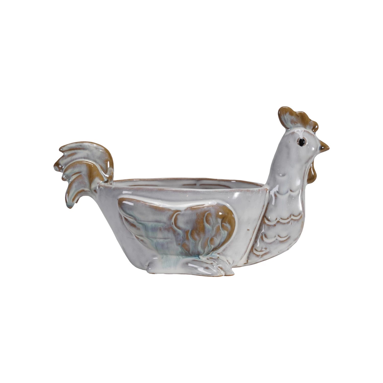 Stoneware Chicken Dish, Feathered Farmhouse