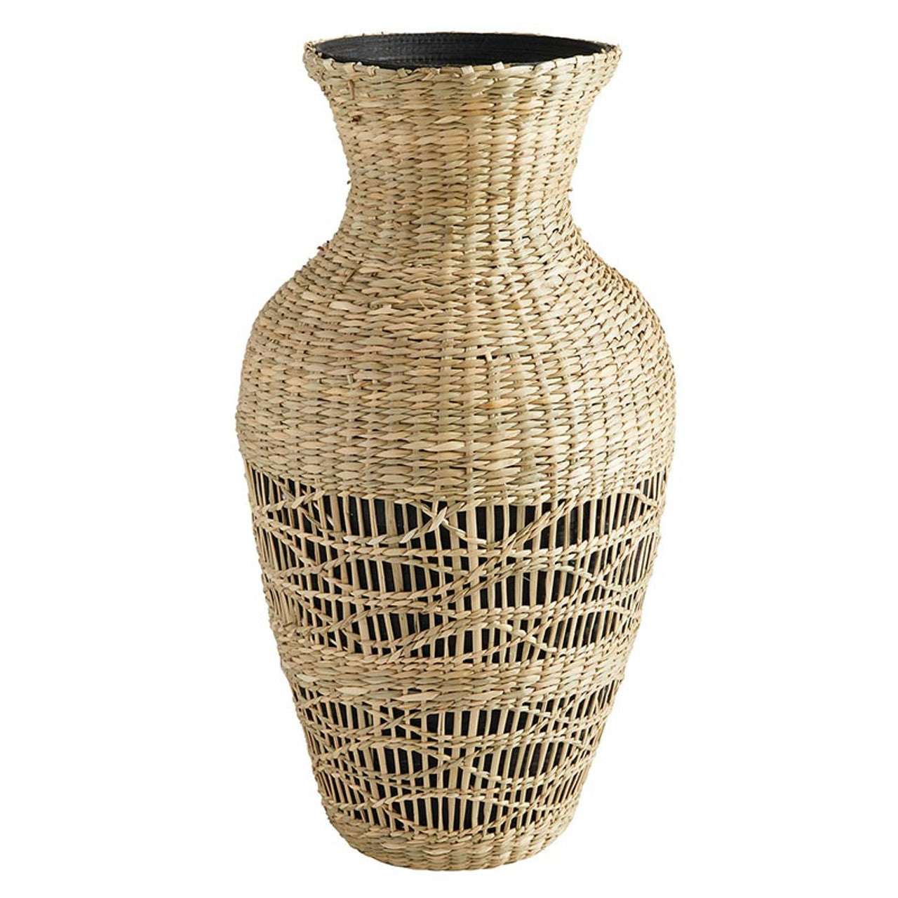 Woven Pattern Vase, Feathered Farmhouse