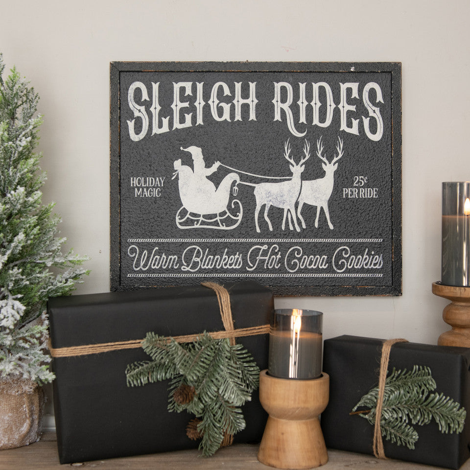 Sleigh Rides Sign, The Feathered Farmhouse