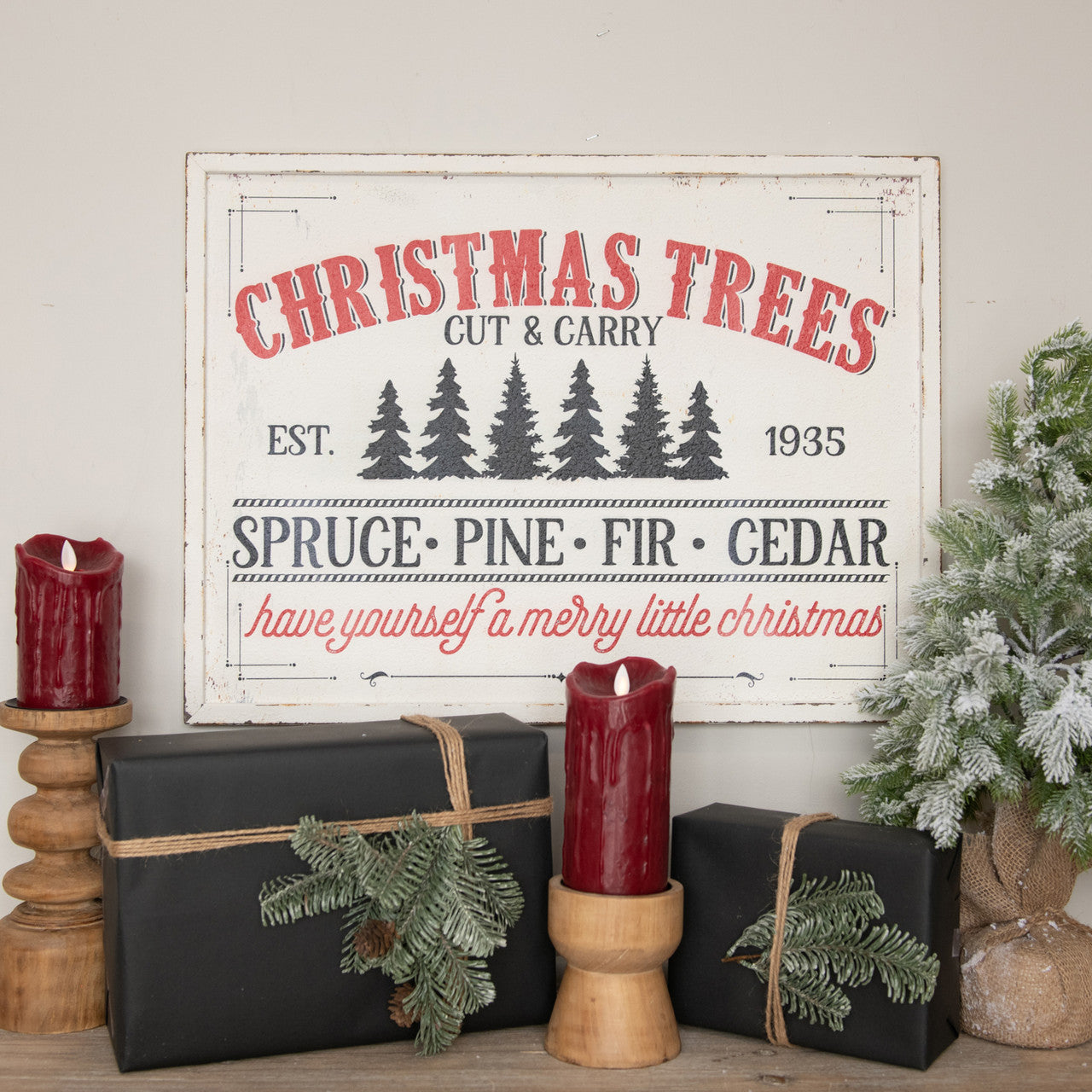Christmas Trees Cut & Carry Sign, The Feathered Farmhouse