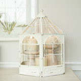 White Metal Lantern, the Feathered Farmhouse