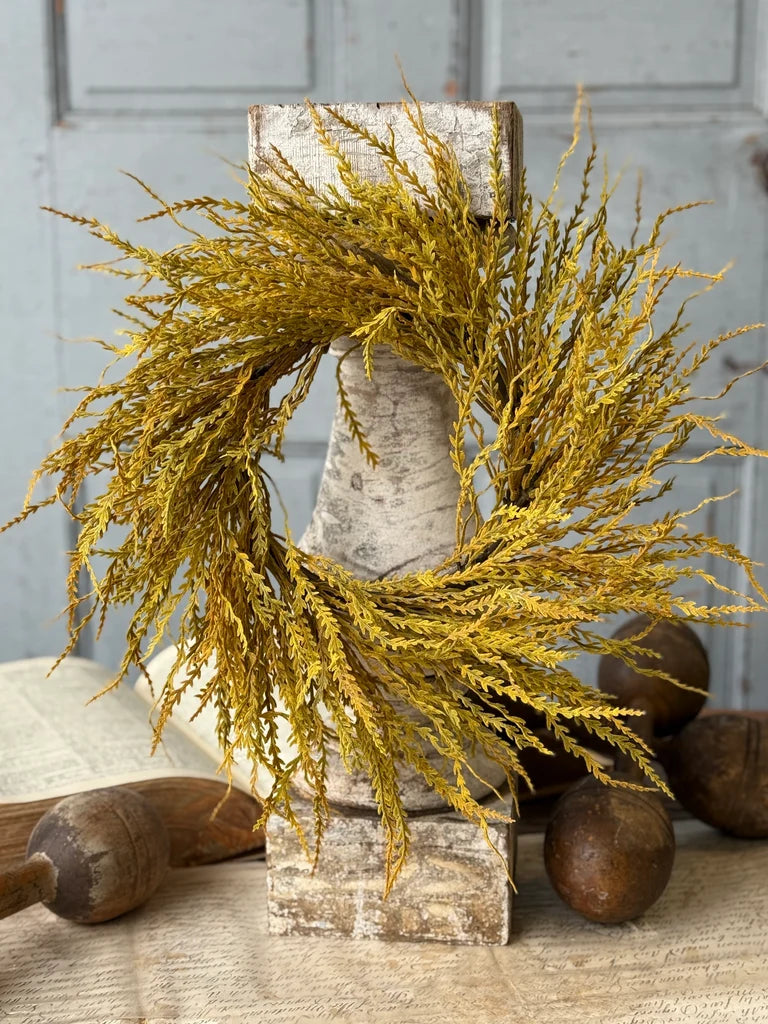 Goldenrod Fields Candle Ring, Feathered Farmhouse