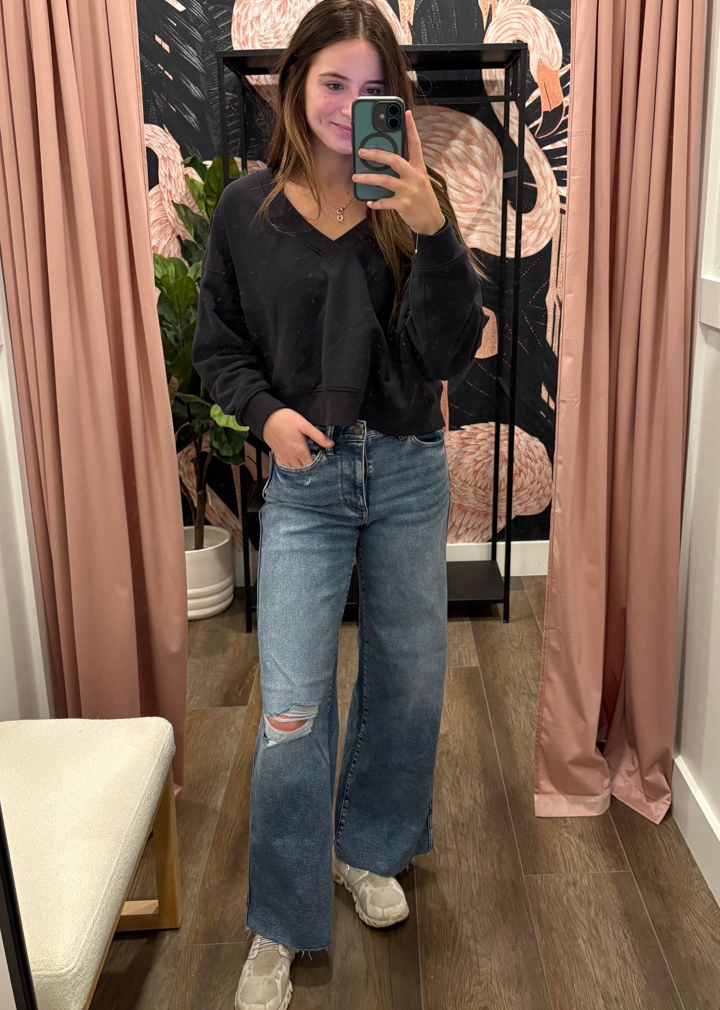 Judy Blue Vintage Wash Wide Leg Jeans