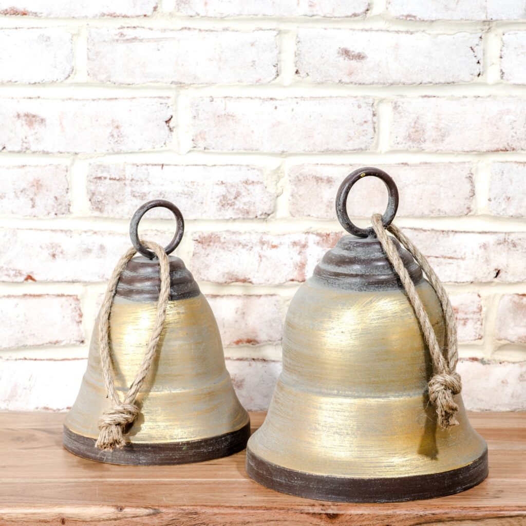 Gold Antique Bells, The Feathered Farmhouse