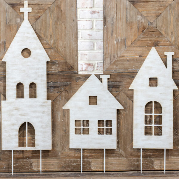 Brushed Gold House Stakes, The Feathered Farmhouse